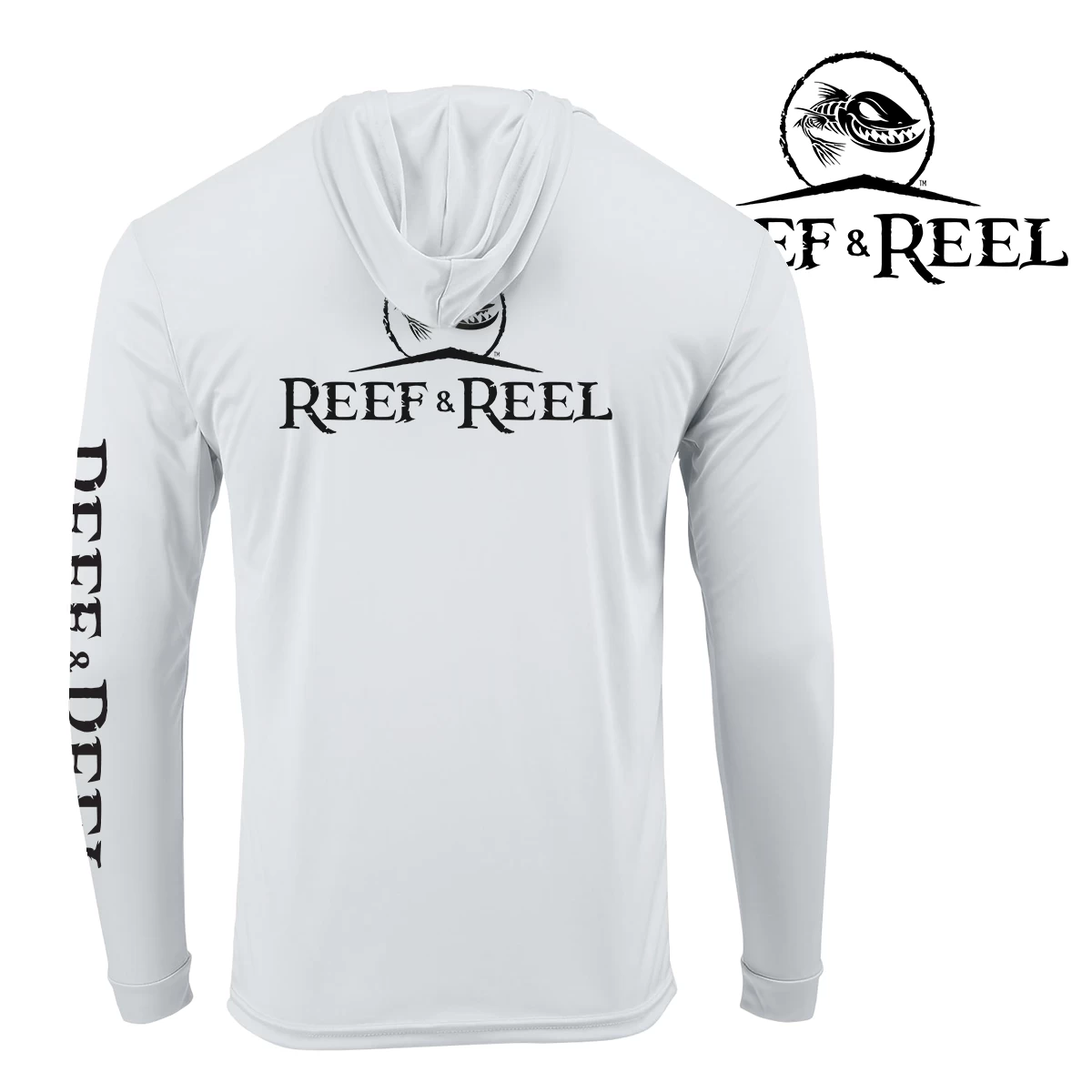 Reef & Reel Performance Fishing Men's Classic Logo Performance Hoodie 5 Reef & Reel Performance Fishing Men's Classic Logo Performance Hoodie - Image 3