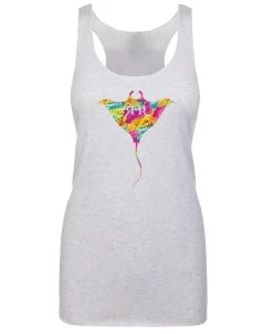 Reef & Reel Women's Manta Ray Tri Blend Tank Top