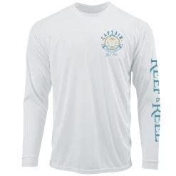 Reef & Reel Yacht Club Eco Series Performance Shirt -Professional Fishing Equipment Store whitefont